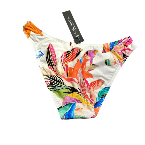 LA BLANCA Women's Paradise Ruched Hipster Bikini swim Bottom size 10 NWT - Picture 7 of 7